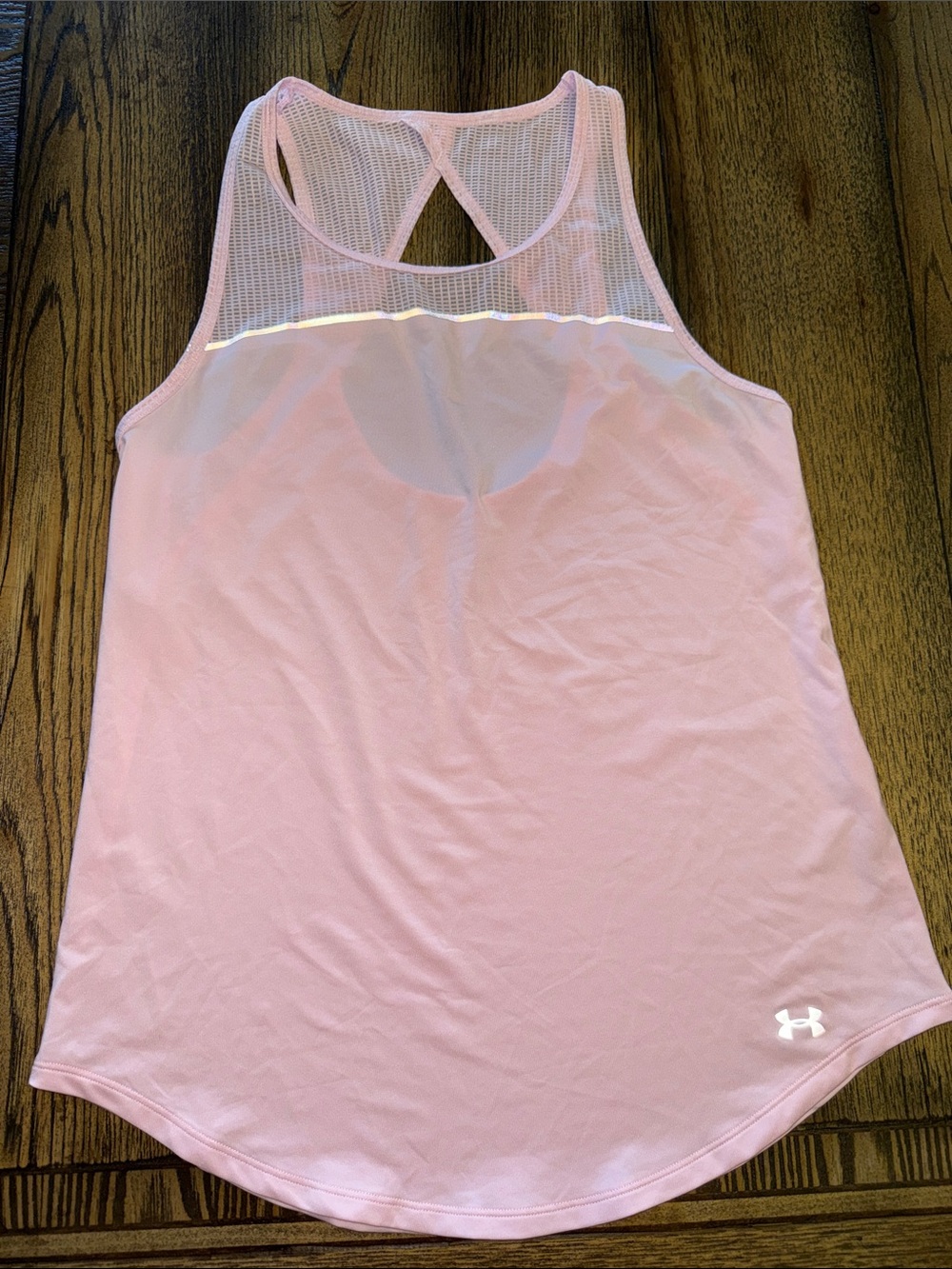 Under Armour Light Pink Mesh-Back Athletic Tank